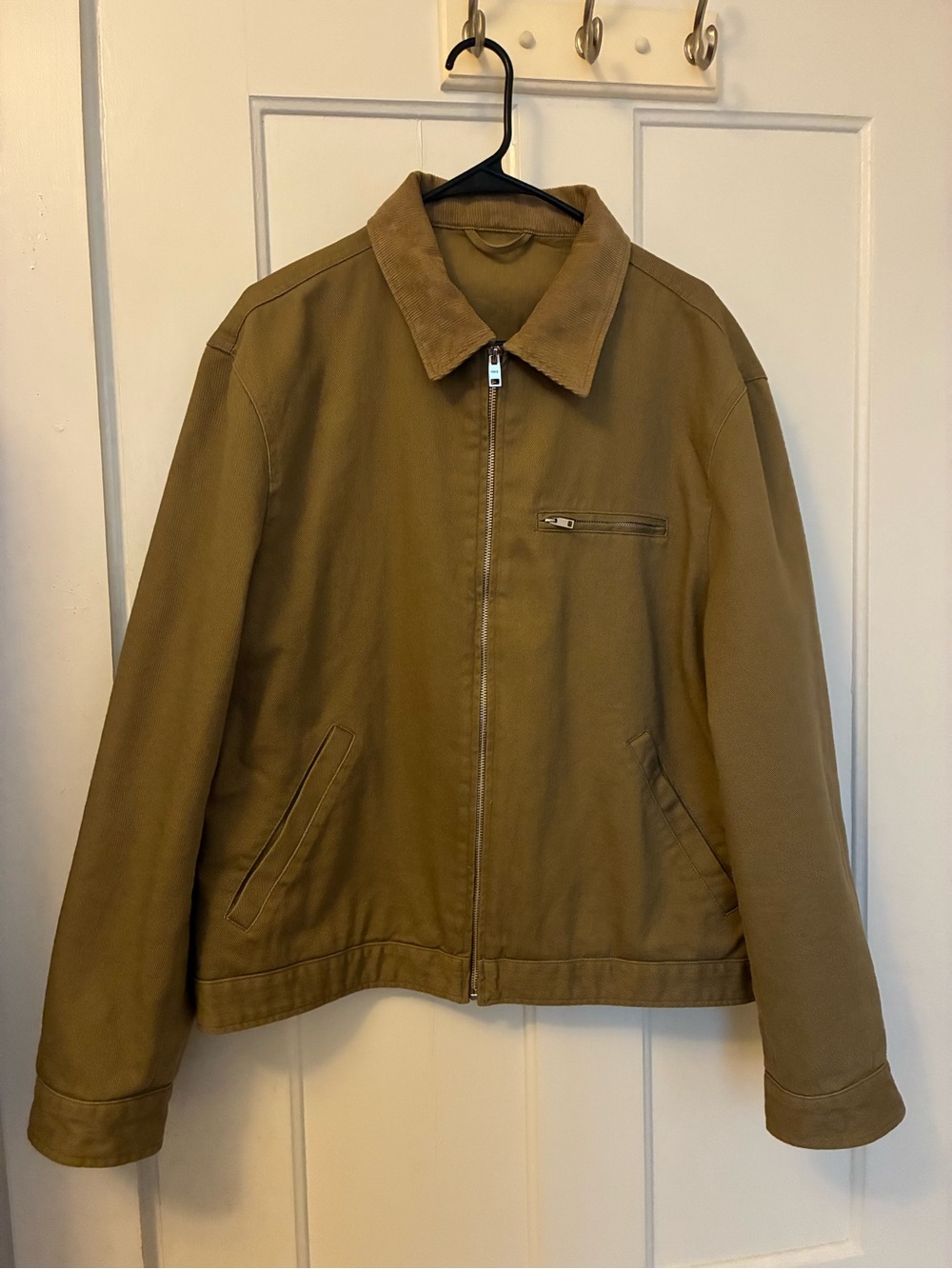 Men's Beige Mango (MNG) Jacket with Corduroy Collar